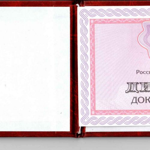 Диплом доктора наук 2013-2018